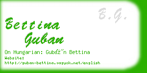 bettina guban business card